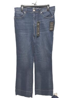 NWT DG2 by Diane Gilman New Classic Stretch Wide Leg Women's Jeans - Size 14